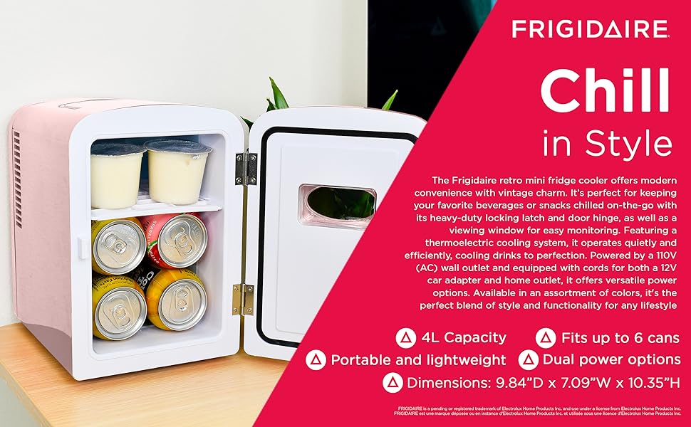 Frigidaire retro mini fridge cooler
