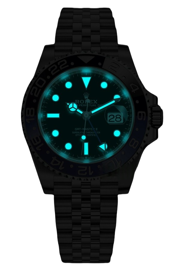 RolexGMT Master ll 2023 18kGold Jubilee Bracelet SuperClone Swiss Replica Watch Ref 126718GRNR 3285 Swiss Movement