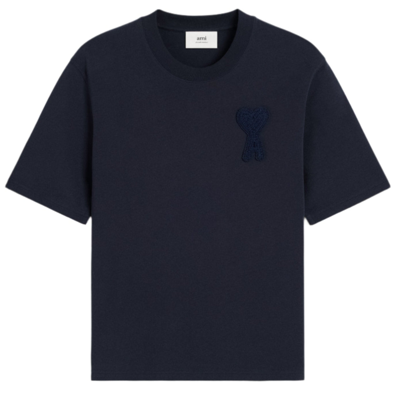 Ami Paris Ami De Coeur Patch T-Shirt Navy Blue、mysite、Cacoeks