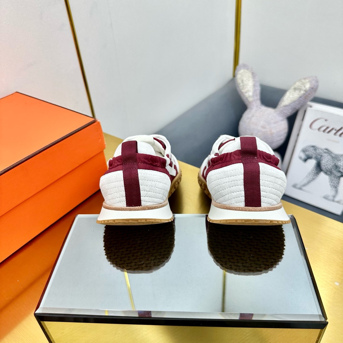 JET SNEAKER IN WHITE MIX SANGRIA RED SUEDE、mysite、Cacoeks