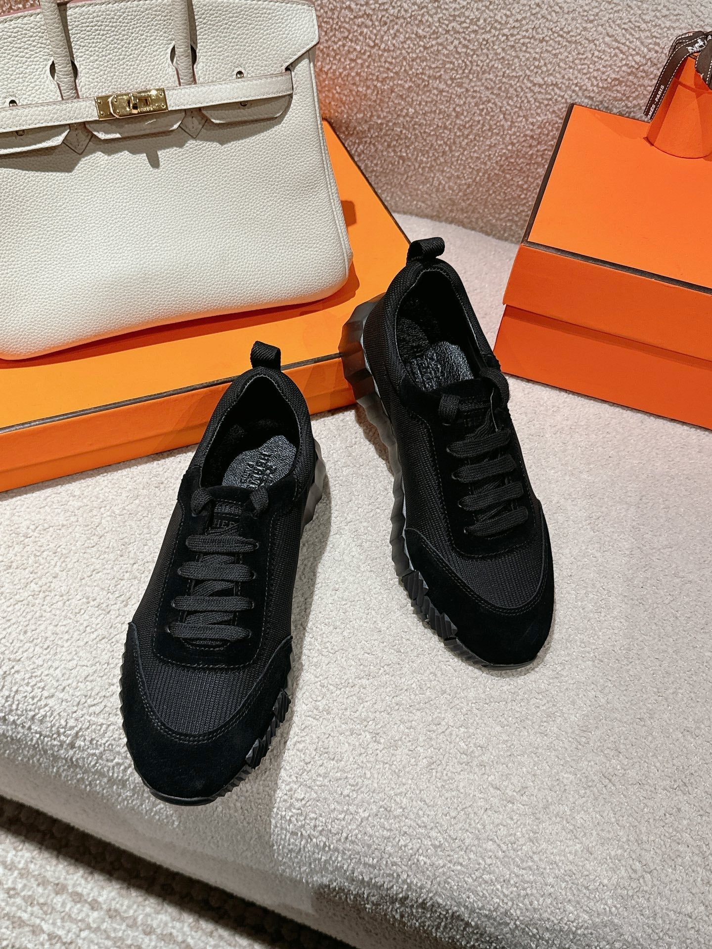 MAINLAND SNEAKER IN FULL BLACK SUEDE AND BREATHABLE MESH FABRIC、mysite、Cacoeks