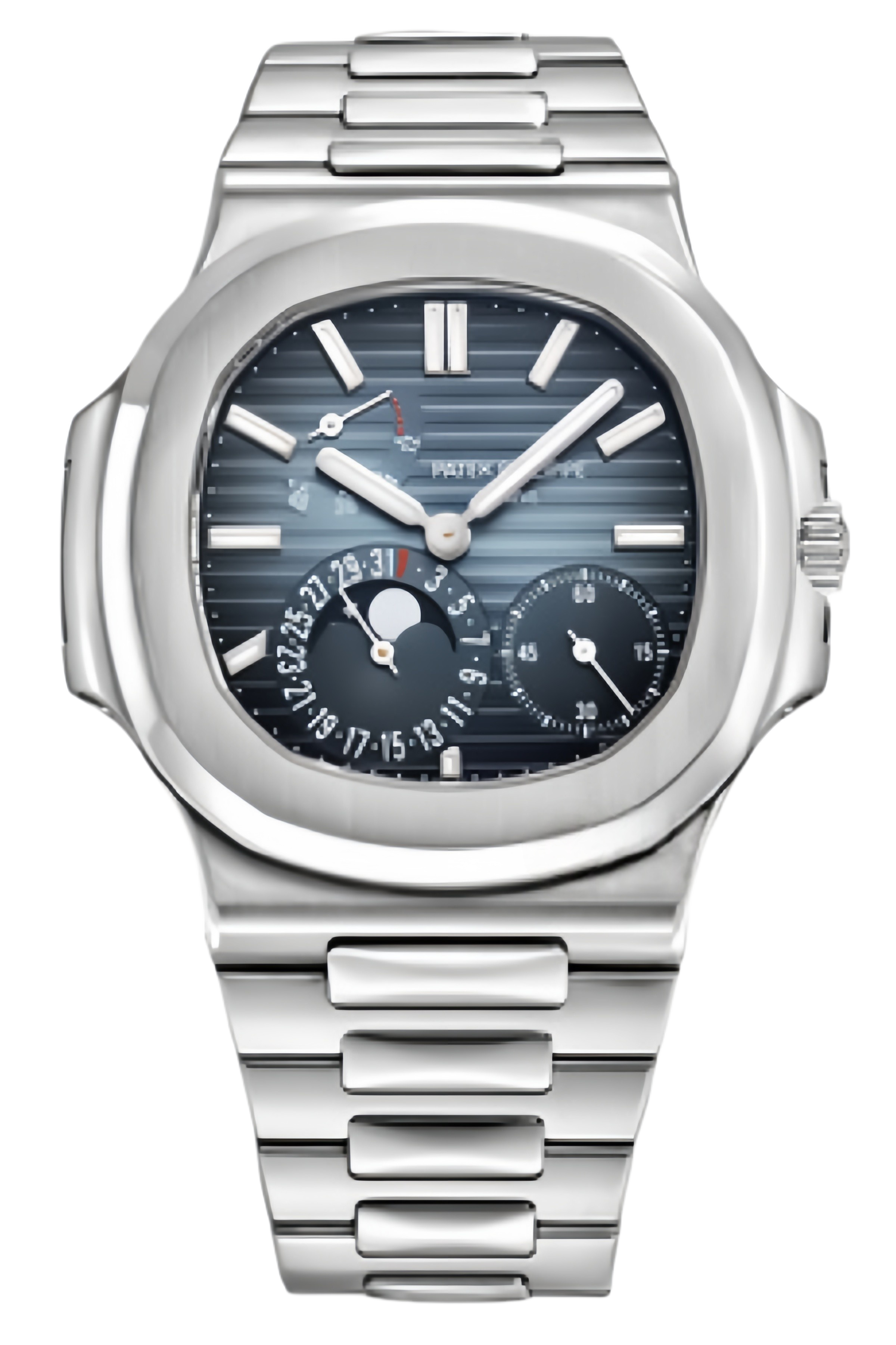 Patek Philippe Nautilus Ref. 5712/1A-001 Super Clone Watch – Blue Dial Stainless Steel Moonphase Fake Replica