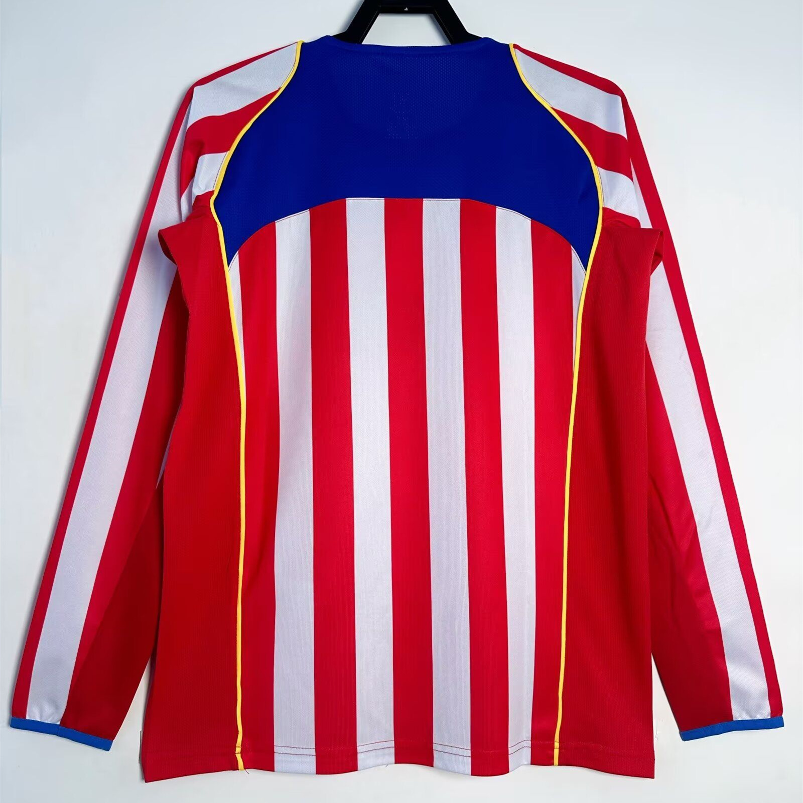 Higojerseys-Retro Atletico Madrid 2004-05 Home Long Sleeves Jersey - S.p.i.d.e.r M.a.n