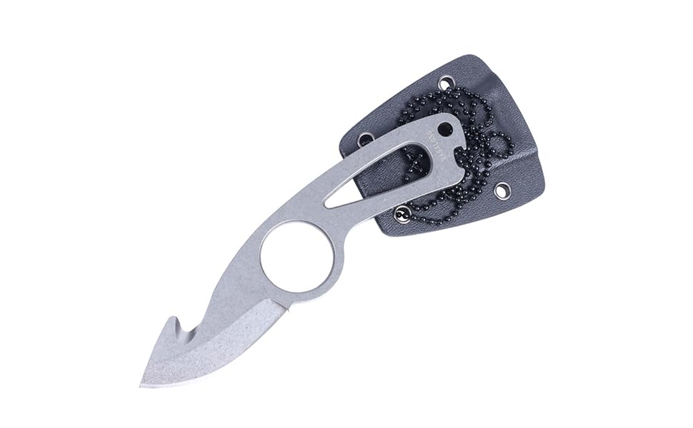 MASALONG 8CR14MOV Small Fixed Blade Neck Knife Full Tang with Knife Sheath,multifunctional Tool