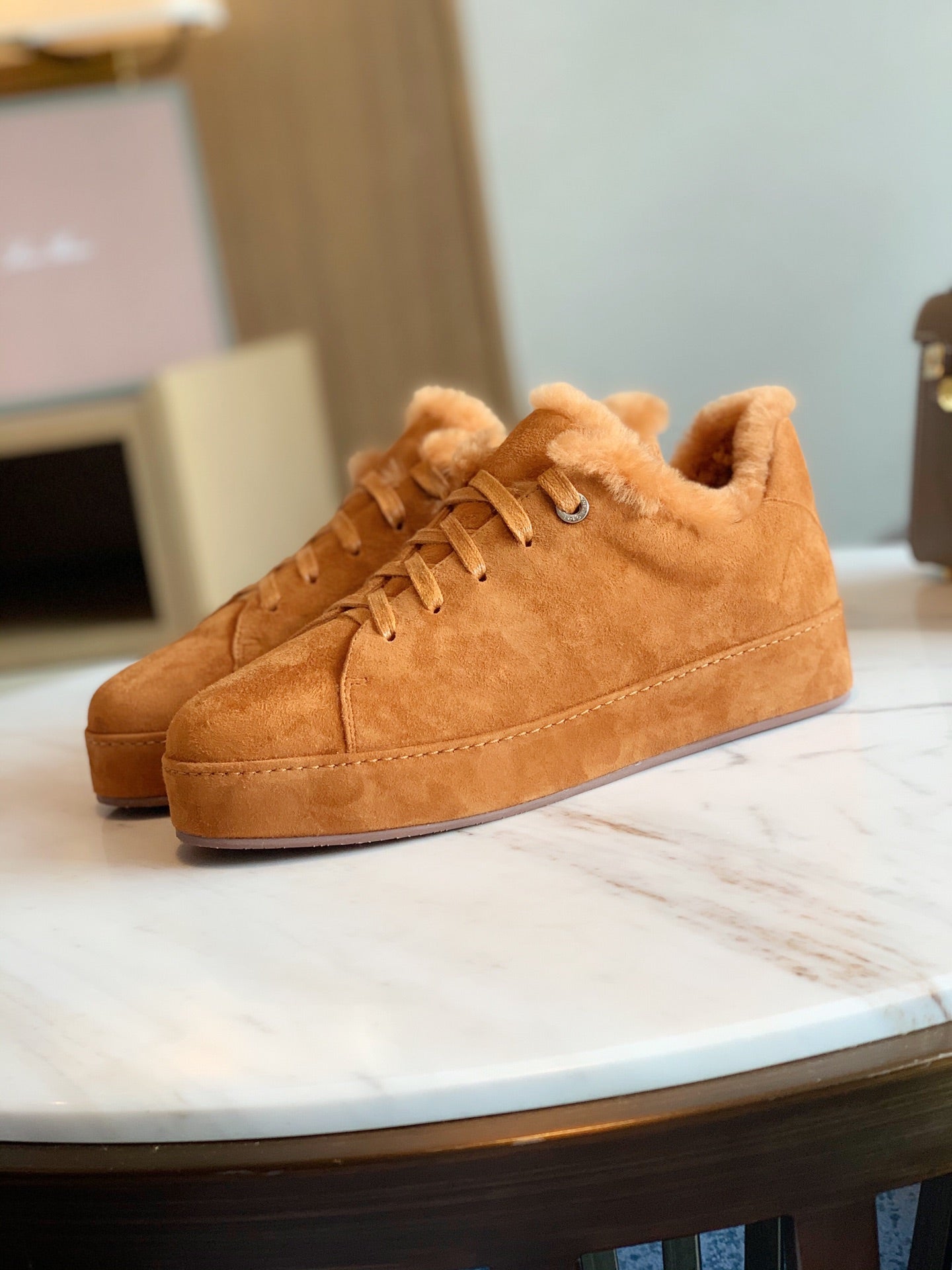 LP WINTER NUAGES SNEAKERS CARAMEL LAMBSKIN、mysite、Cacoeks