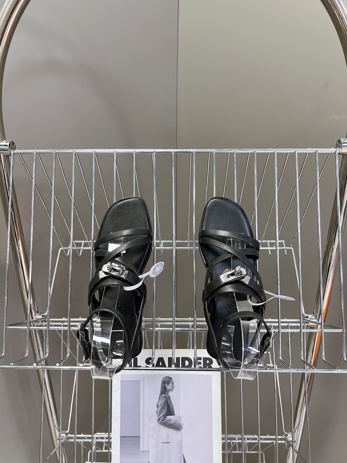 JUNE SANDAL BLACK CALFSKIN、mysite、Cacoeks