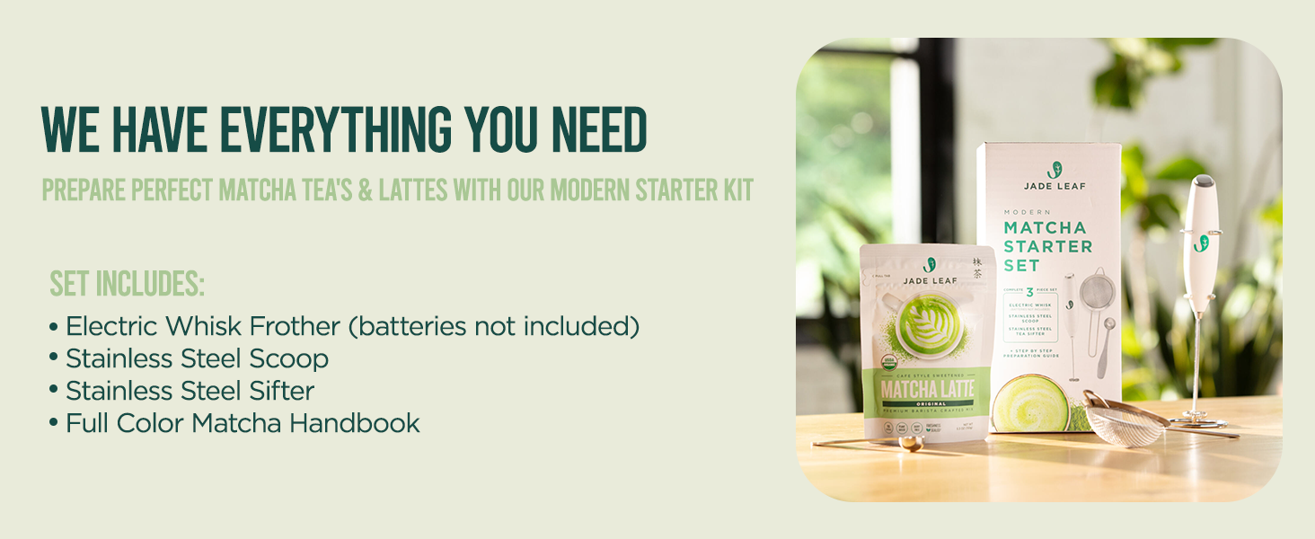 Everything you need for the perfect matcha latte