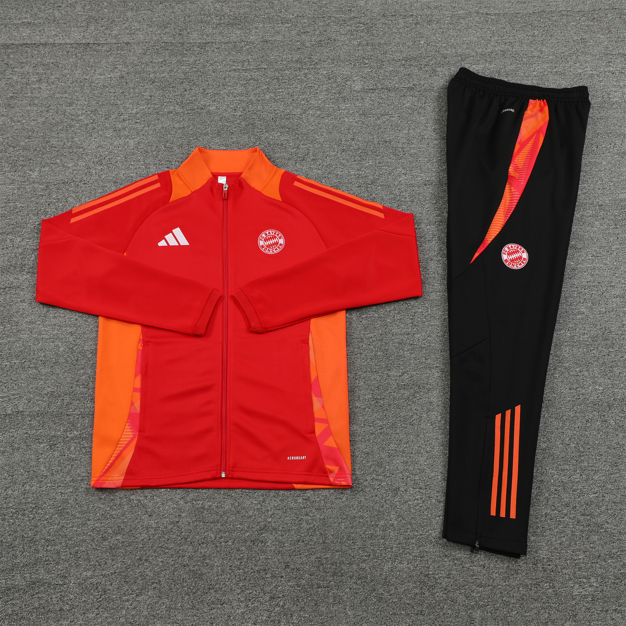 JerseysGala.com | Bayern Munich 24-25 Jacket Training Tracksuit - Red & Black -Customize Name, Number and Patch | Worldwide Shipping