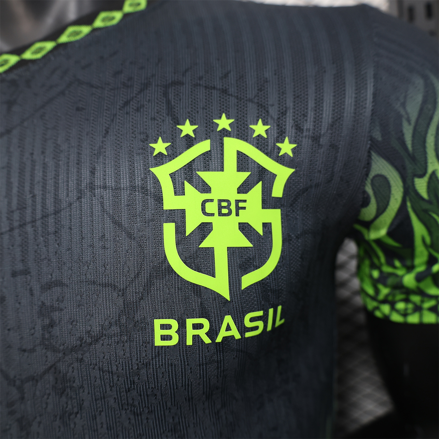 UltraTrikot-Brazil 2025 Green Fire Black Special Edition Jersey - Player Version