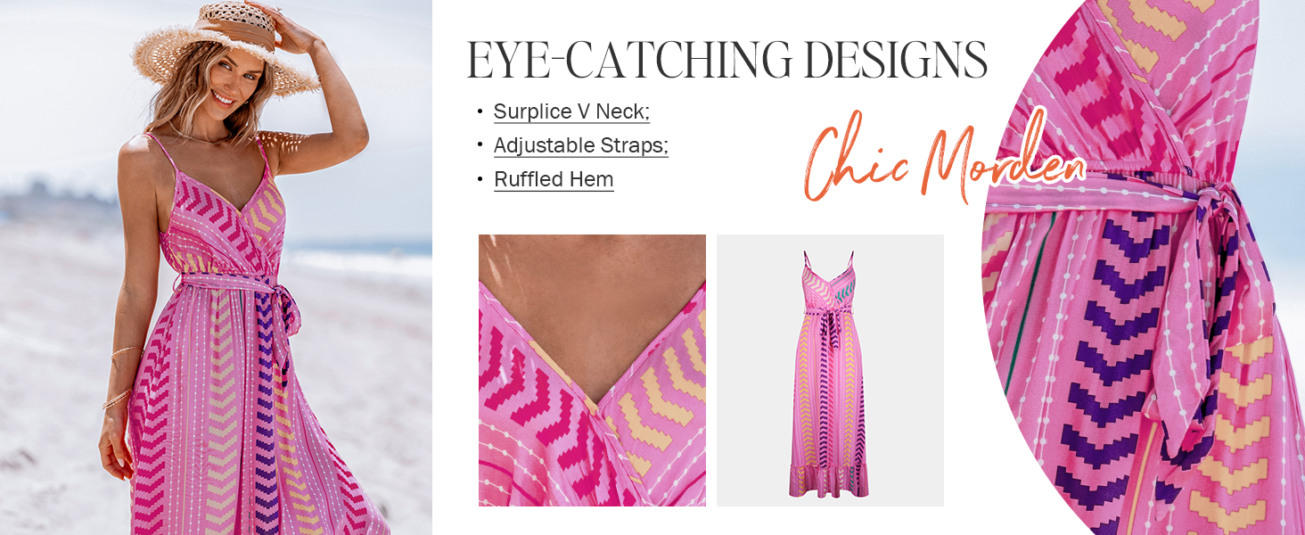 details of the long pink dress