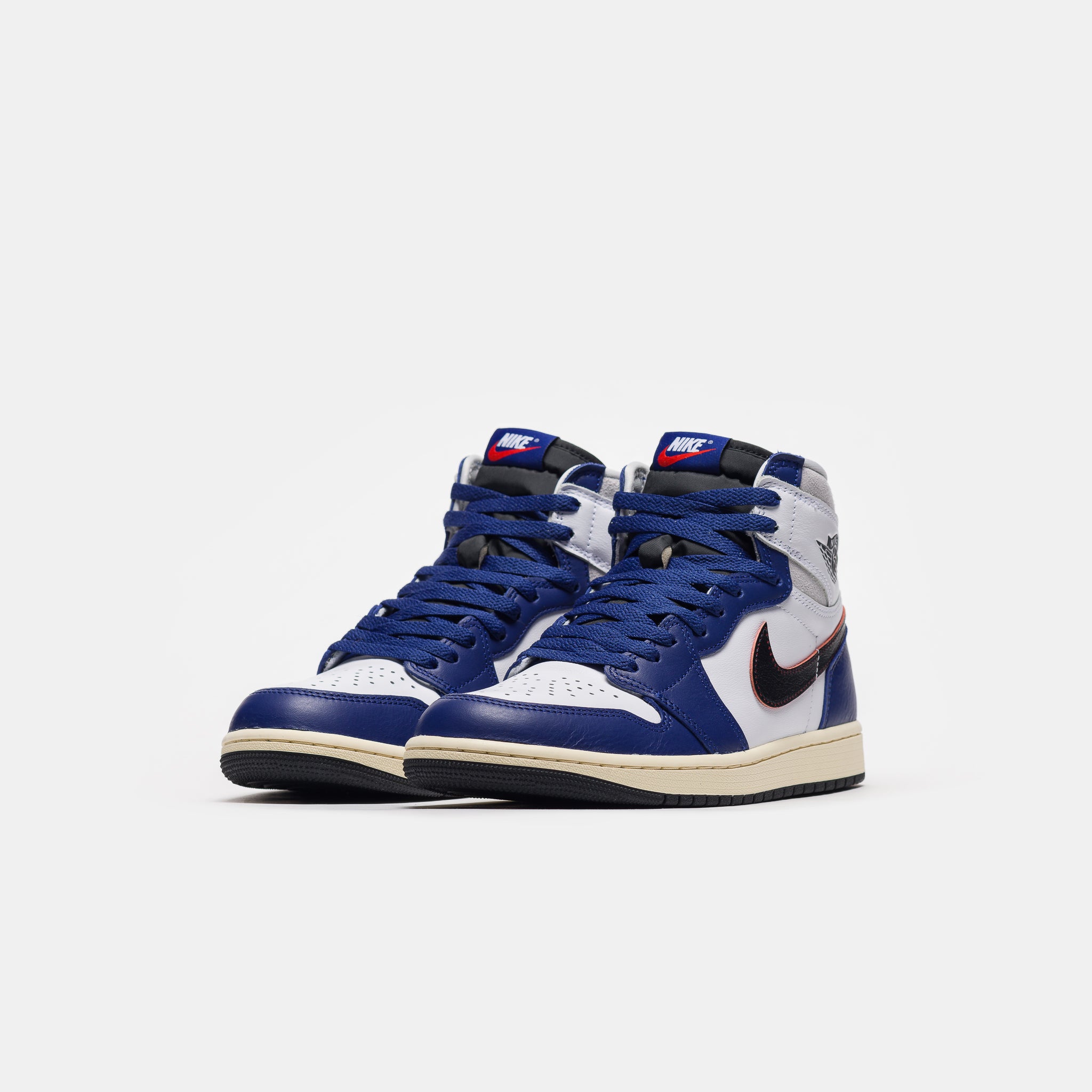 Air Jordan 1 High OG Sneaker in White/Black/Neutral Grey/Deep Royal Blue