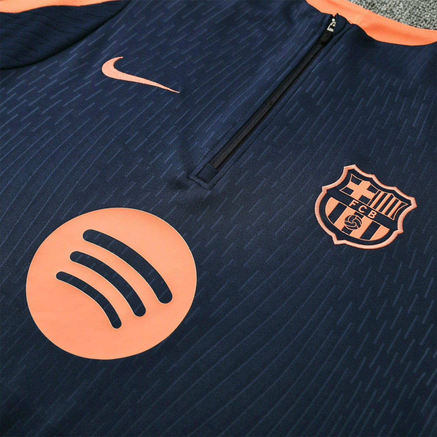 foot-Barcelona 25-26 Long Sleeve Training Set - Deep Blue Top and Deep Blue Pants