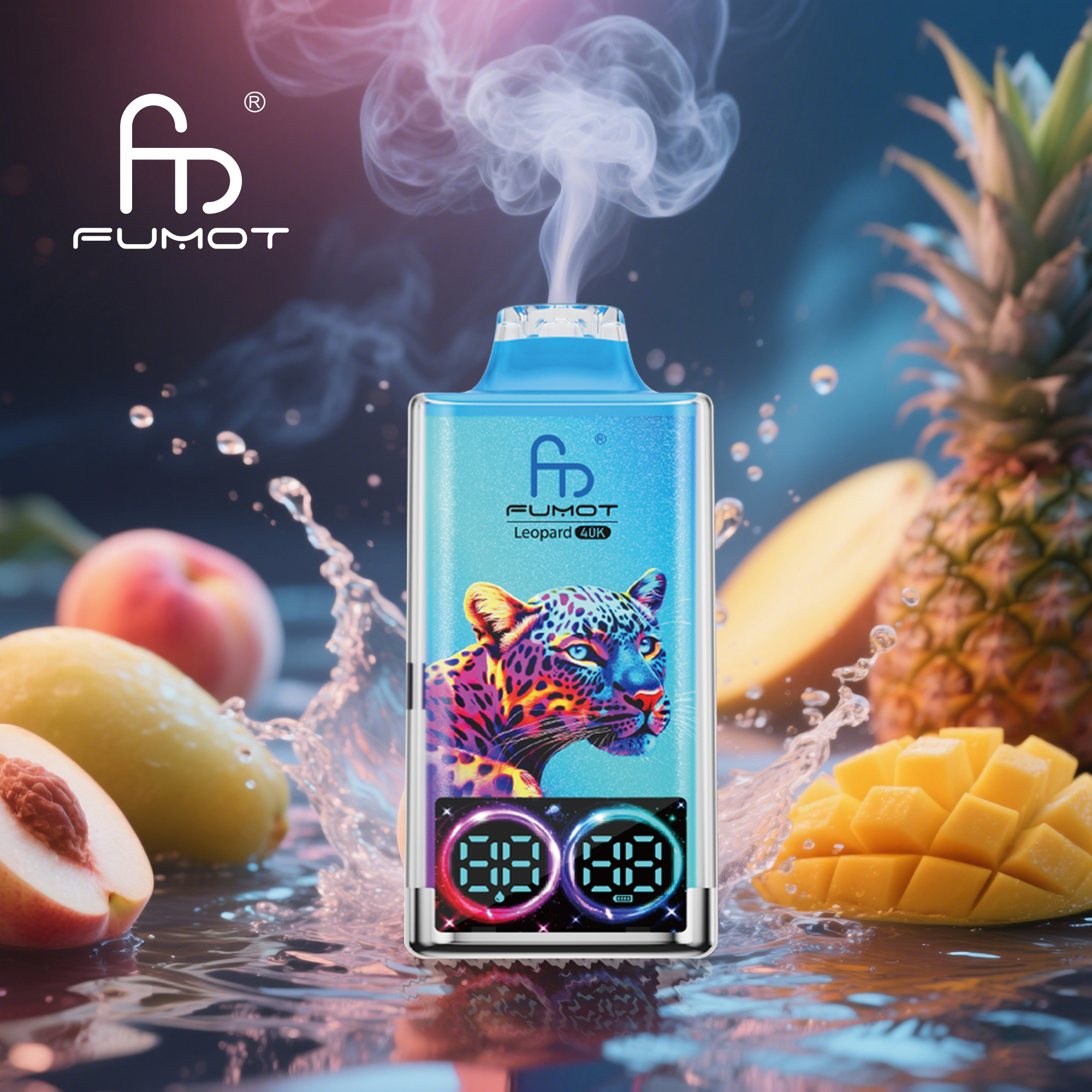  Fumot Leopard 40000 40K Puffs Original Edition Dual Mesh LCD Display Disposable Vapevpae005 vapeing vape