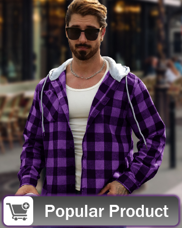 Mens Flannel Hoodie Shirts