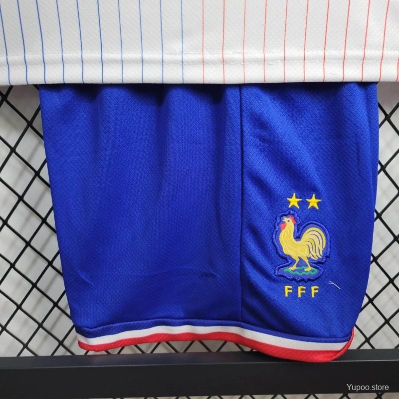 Higojerseys-France 2024 Away Stadium Kids Kit