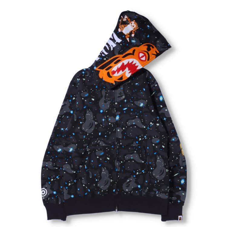 Space Camo Tiger Full Zip Hoodie、mysite、Cacoeks