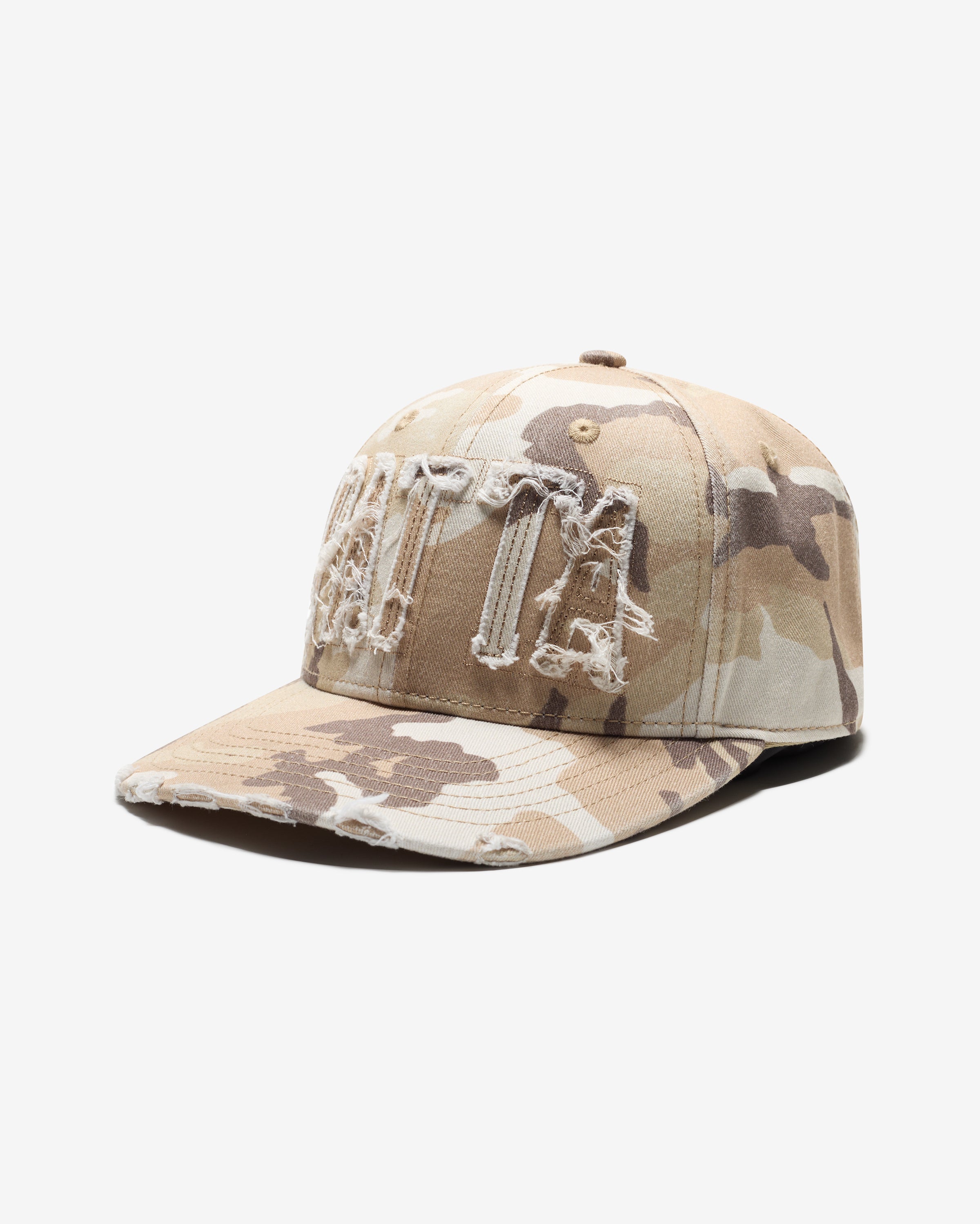 PATTA FRAYED WOODLAND CAMO SPORTS CAP - SANDOLLAR