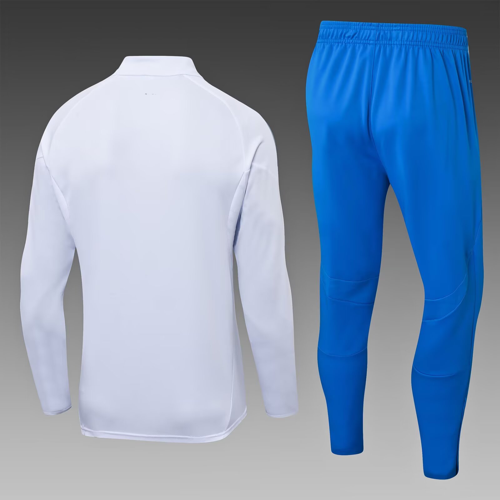 2025/2026 Real Madrid Half-Pull Training Suit White Blue Pants Football Shirt 1:1 Thai Quality Set:football jersey mysite: unitedjerseyfootball 邓江浪:football