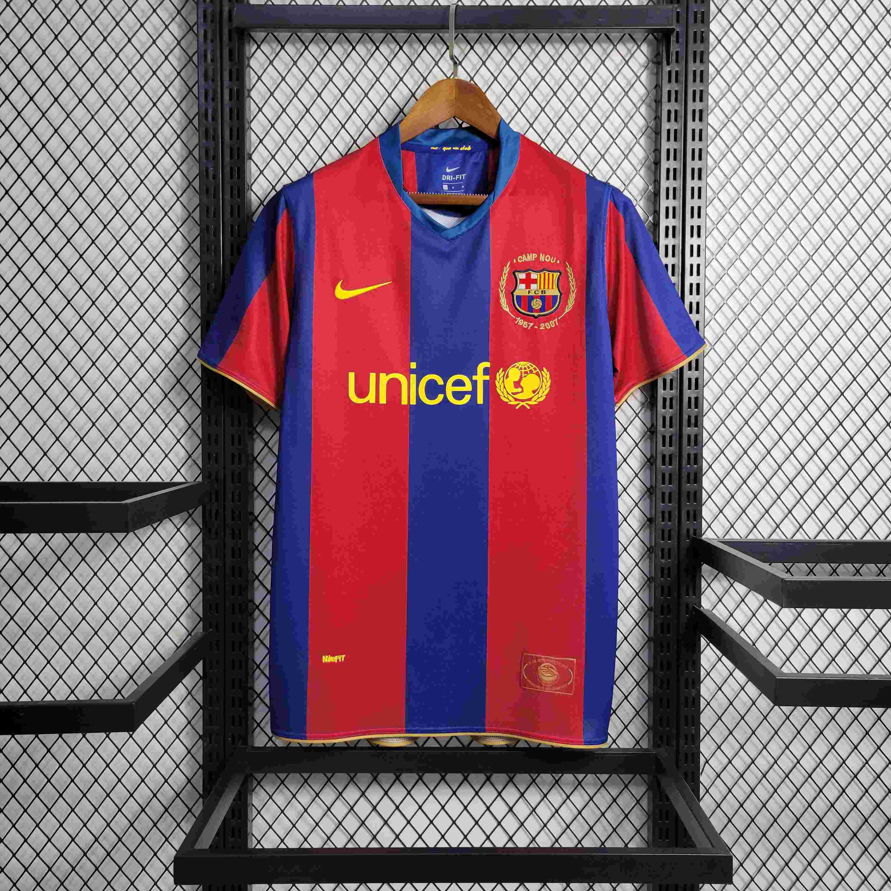 2007/2008 Retro Barcelona Football Shirt Home-mysite Custom Football Kit- Nextkits