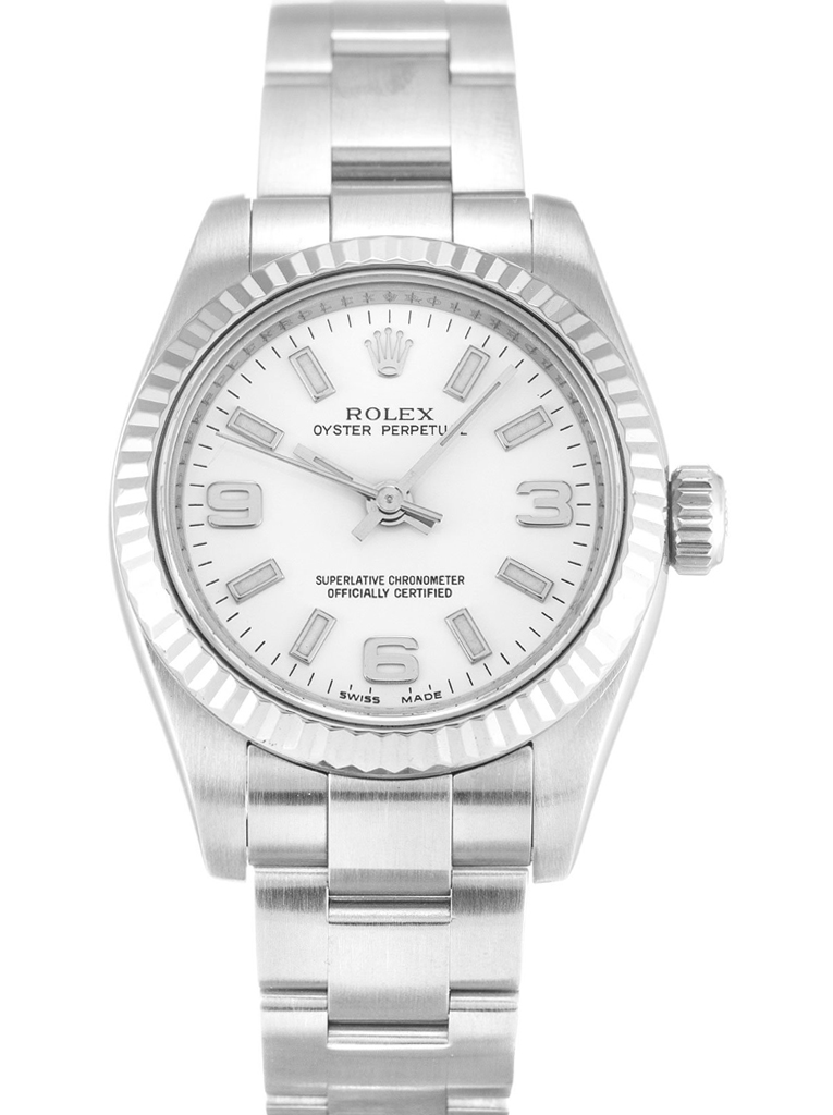 Replica Rolex Oyster Perpetual Lady 26mm White Dial 176234-fasswatch