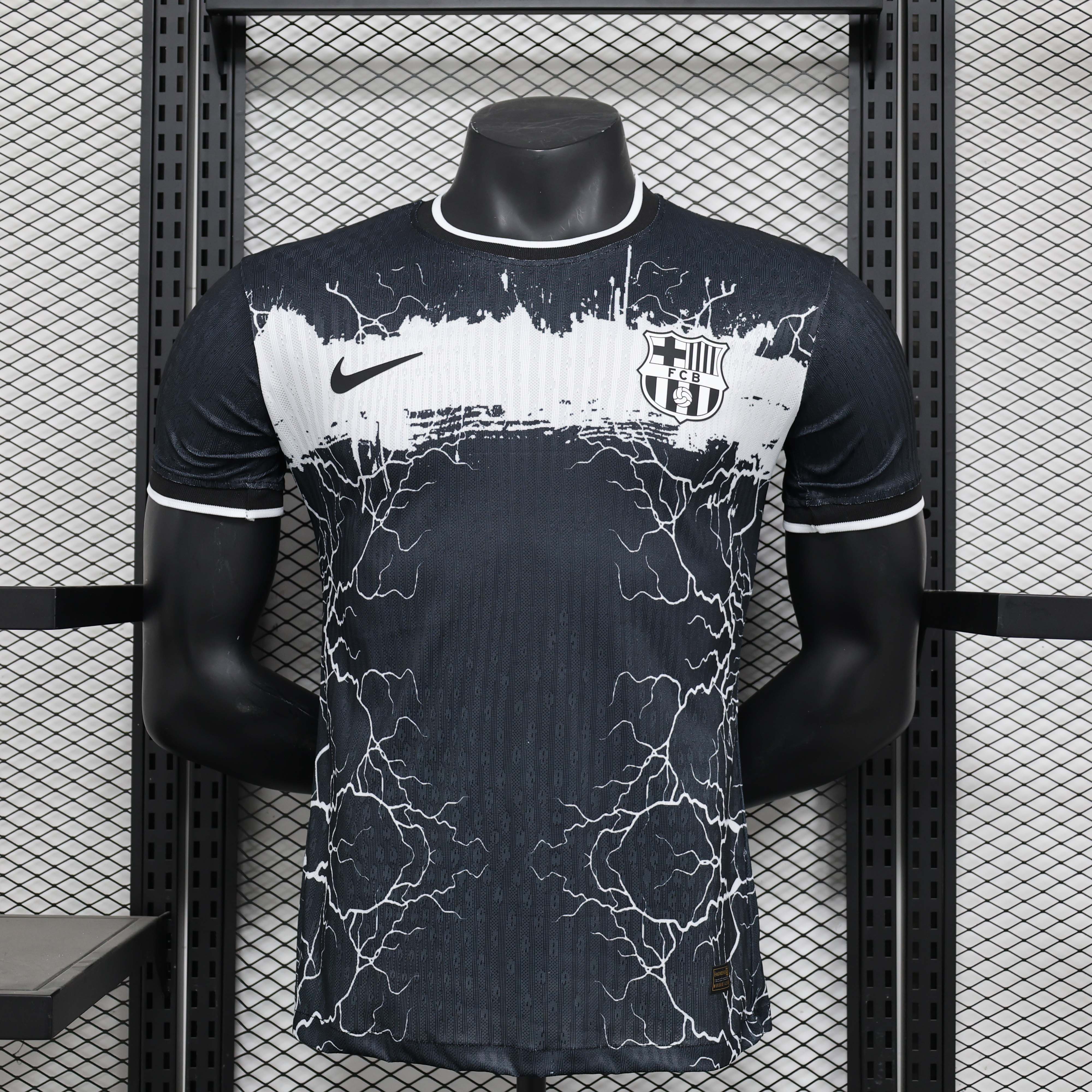 2024/2025 Player Version Barcelona Special Edition Black and White Football Shirt 1:1 Thai Quality:football jersey mysite: unitedjerseyfootball 邓江浪:football