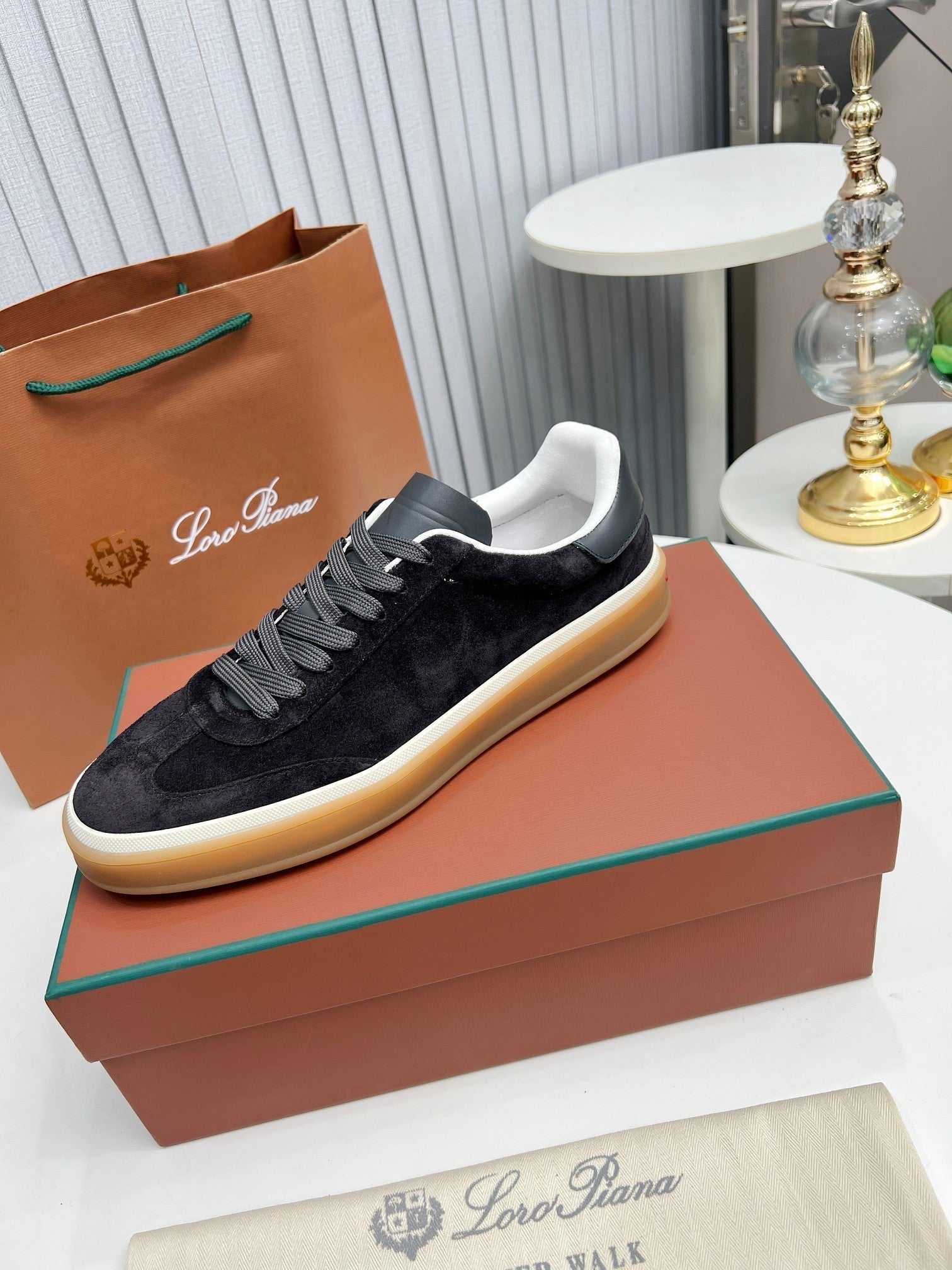 LP TENNIS WALK SNEAKERS CHARCOAL SUEDE、mysite、Cacoeks