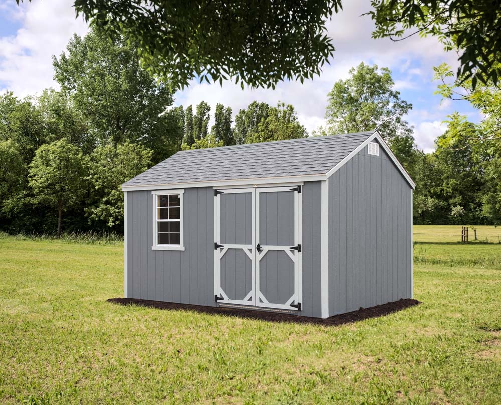 Ez fit Craftsman storage shed front side picture