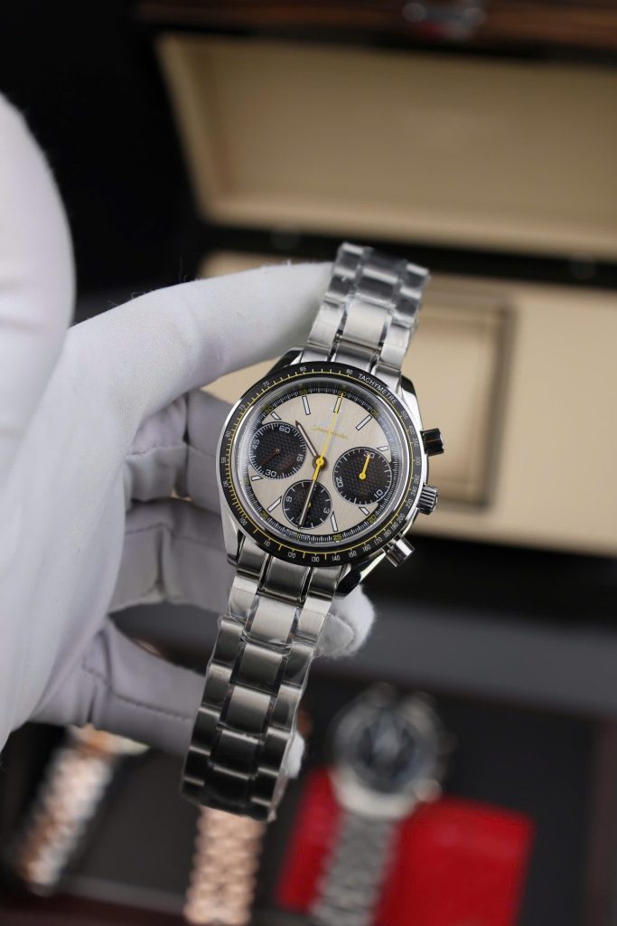 Đồng Hồ Omega Speedmaster Replica Cao Cấp Racing Chronograph Mặt Xám 40mm (2)