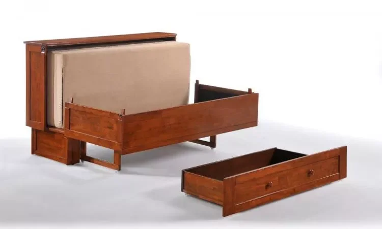 Murphy Cabinet Bed Hardwood Cabinet Transforms Into a Queen Bed