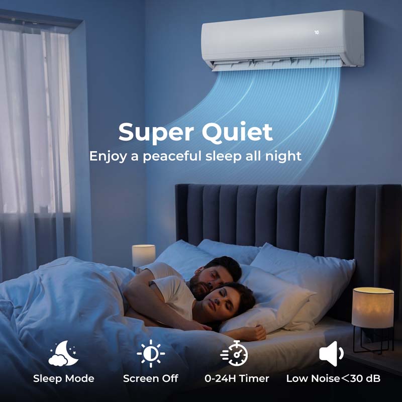 Eletriclife 27000 BTU 3 Zone 19 SEER2 Mini Split AC with Heat Pump