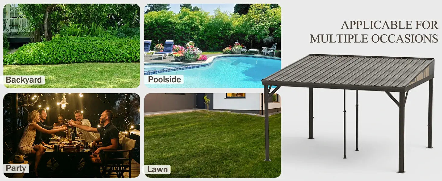 Domi Outdoor Living wall-mounted hardtop gazebo