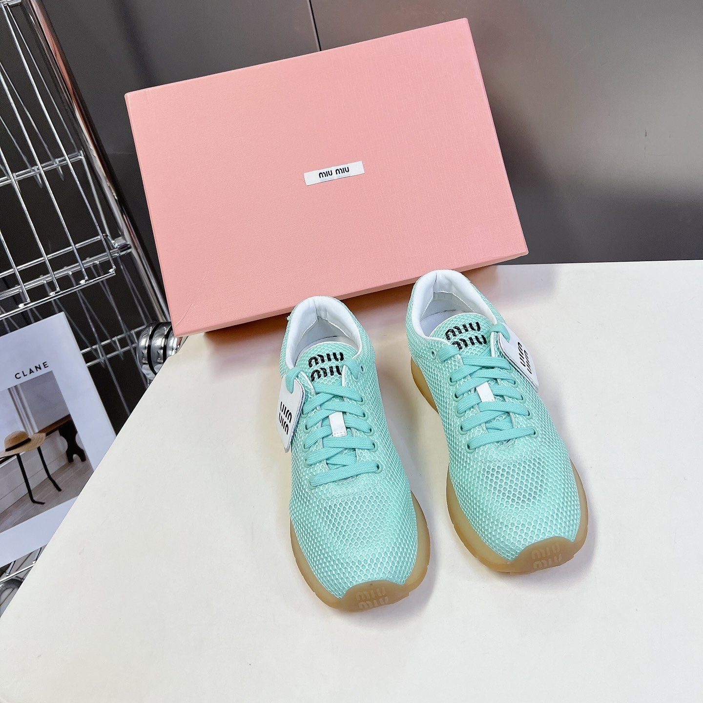 BASIC SNEAKERS IN TURQUOISE MESH、mysite、Cacoeks