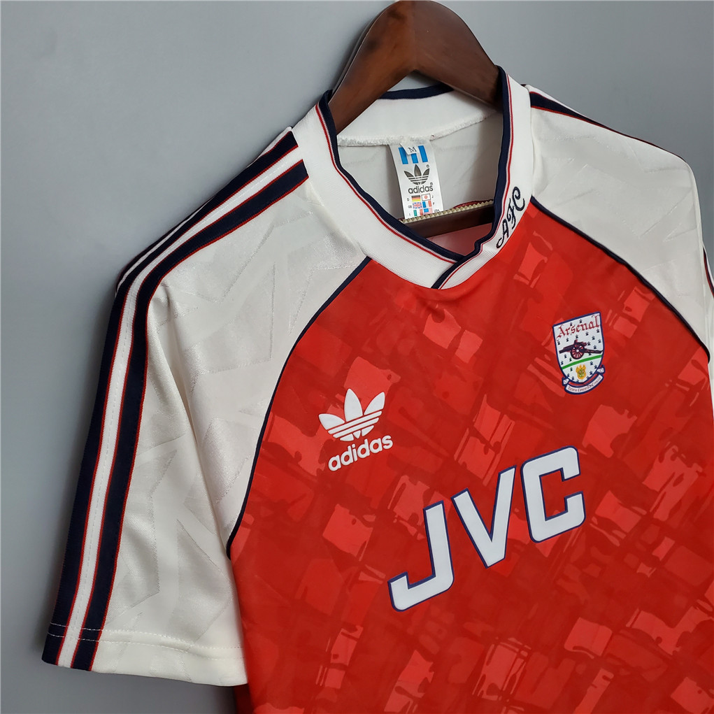 ManixJersey.com | Retro Arsenal 90-92 Home Stadium Jersey -Customize Name, Number and Patch | Worldwide Shipping