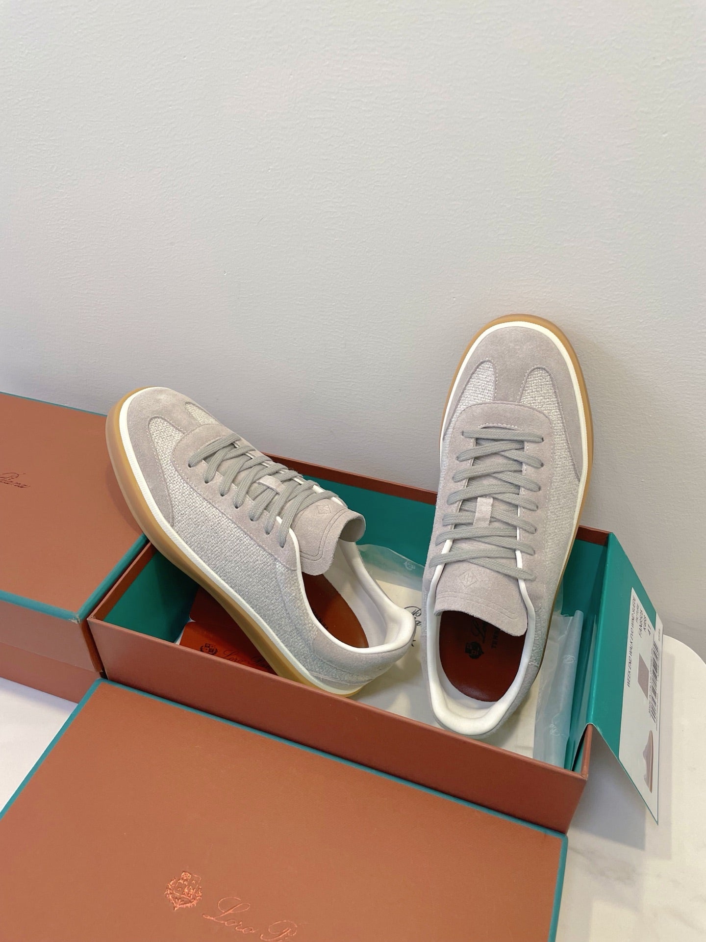 SNEAKERS IN METAL GREY SUEDE WITH CANVAS、mysite、Cacoeks