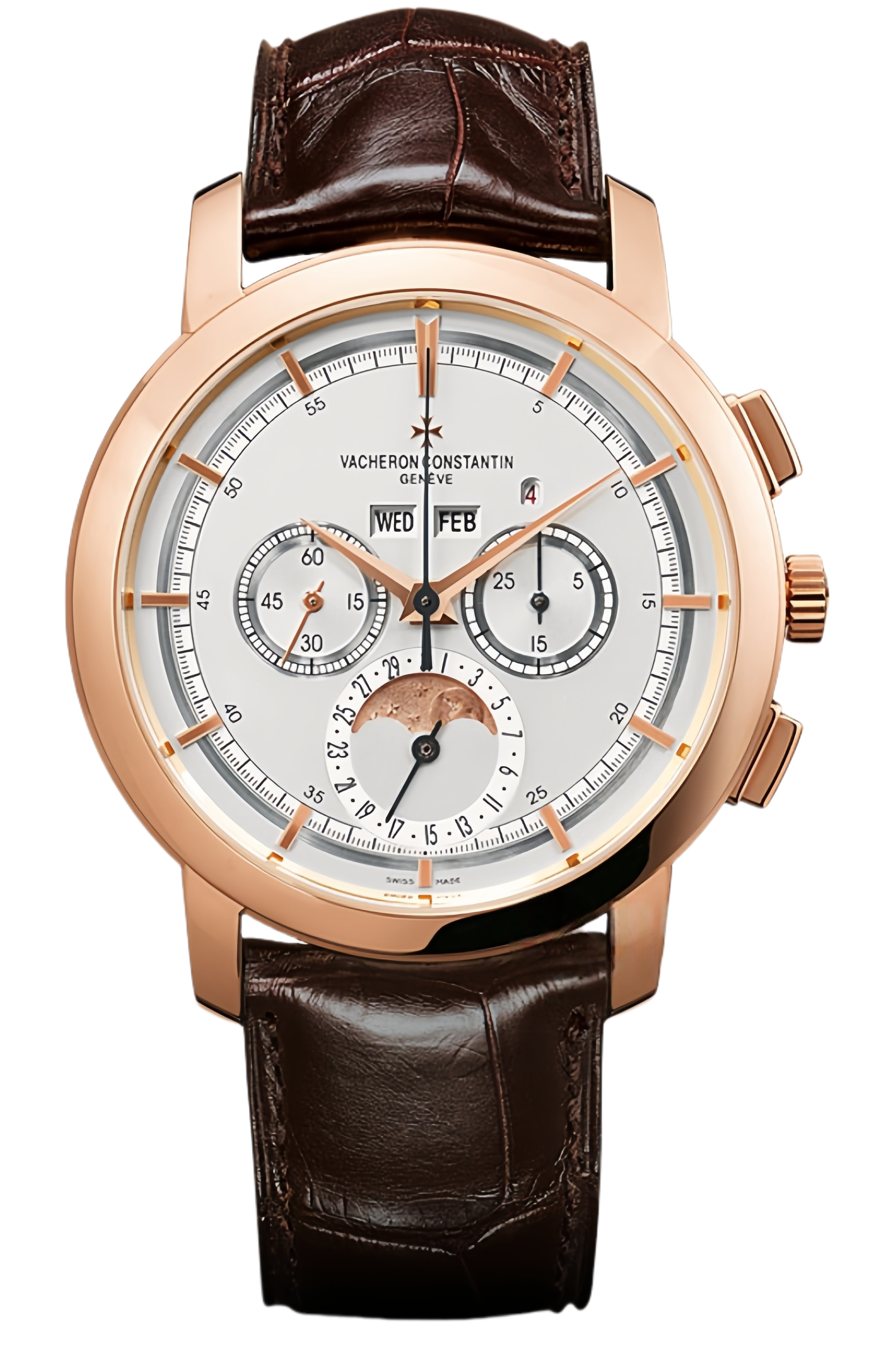 Vacheron Constantin Patrimony Ref. 47292/000R-9392 Super Clone Watch – Rose Gold Case Silver Dial Leather Strap Replica