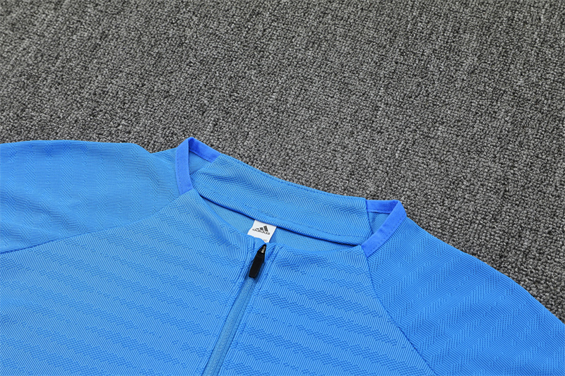 2025/2026 Real Madrid Half-Pull Training Suit Blue Football Shirt 1:1 Thai Quality Set:football jersey mysite: unitedjerseyfootball 邓江浪:football