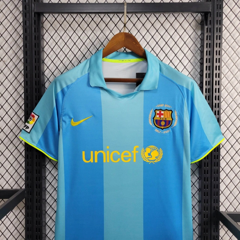 ManixJersey.com | Retro Barcelona 07-08 Away Stadium Jersey -Customize Name, Number and Patch | Worldwide Shipping