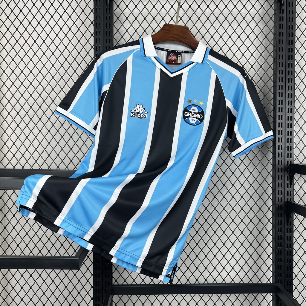 ManixJersey.com | Retro Gremio 2001 Home Jersey - Fans Version -Customize Name, Number and Patch | Worldwide Shipping