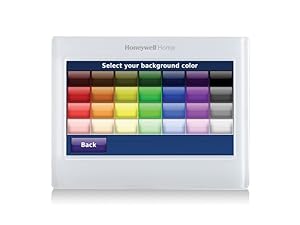 Smart Color Thermostat with background color select screen