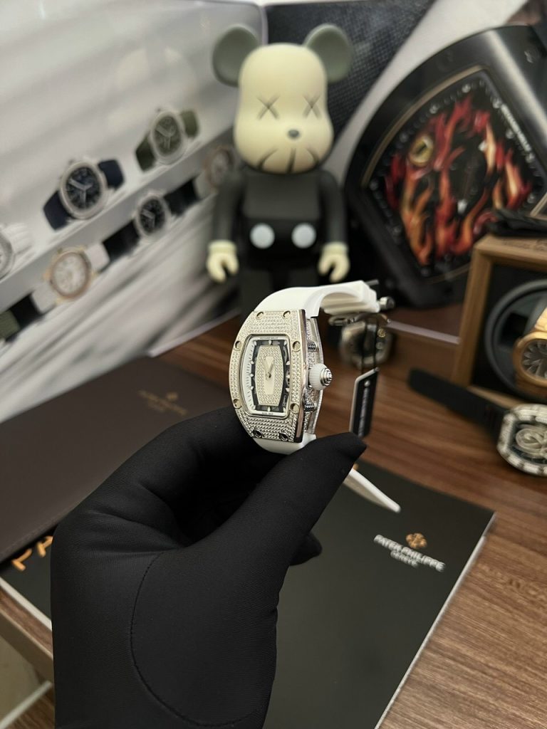 Đồng Hồ Richard Mille RM007 Rep 11 Nữ Màu Trắng Mặt Xà Cừ 36mm (1)