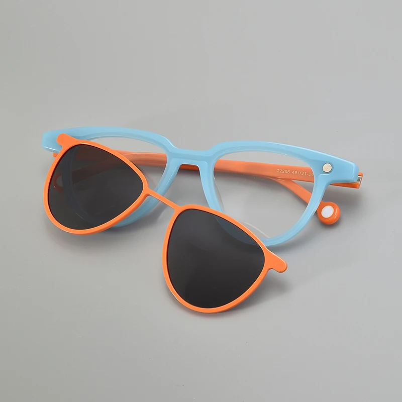 Colorful Clip On Sunglass Titanium Eyeglasses Vintage Optical Glasses Spectacle Frame Prescritpion Lens  G2306