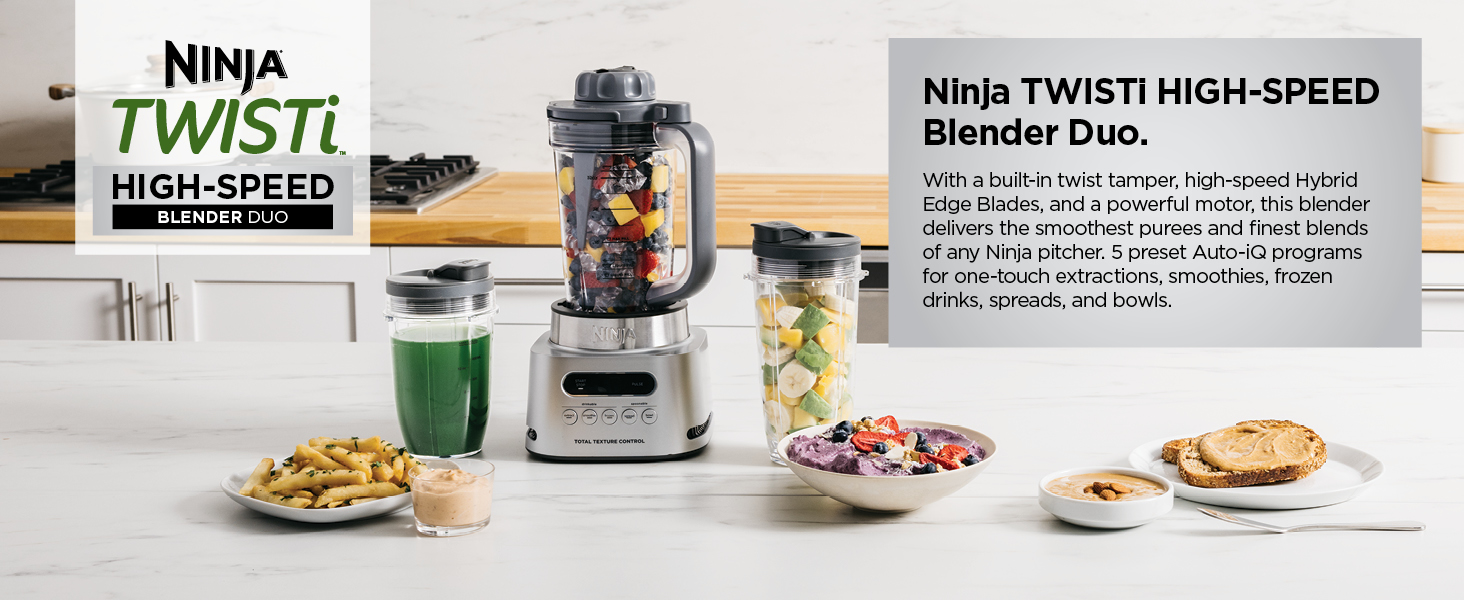 With a built-in twist tamper, & a powerful motor, this blender delivers smooth purees & fine blends.