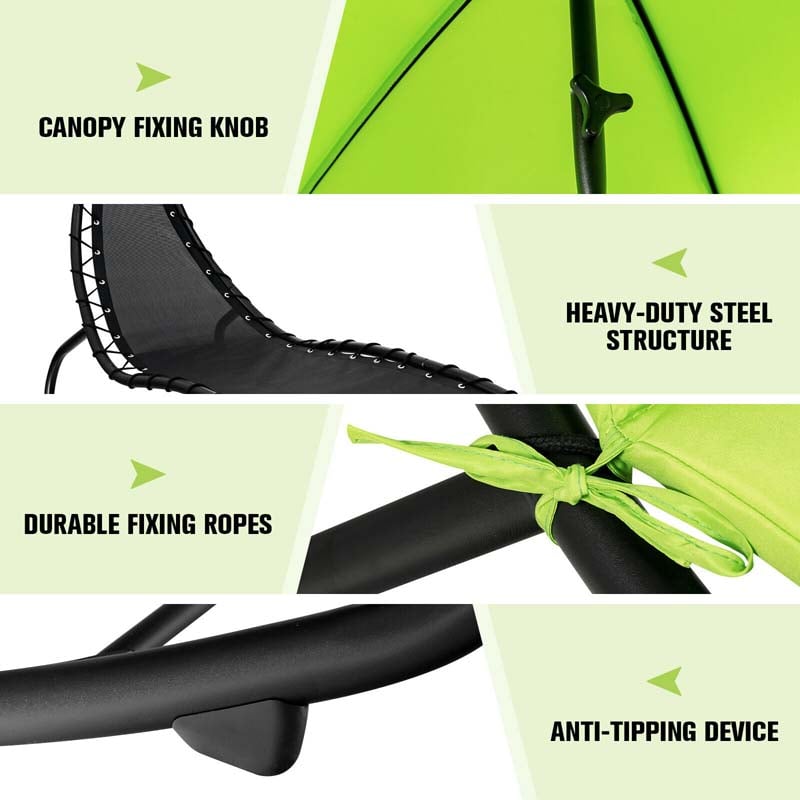 Eletriclife Hammock Swing Lounger Chair with Shade Canopy