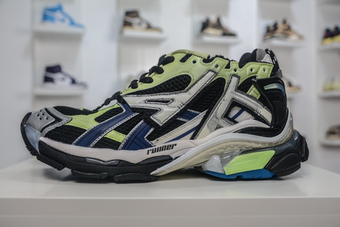 Balenciaga Runner Trainer in Black Blue、mysite、Cacoeks