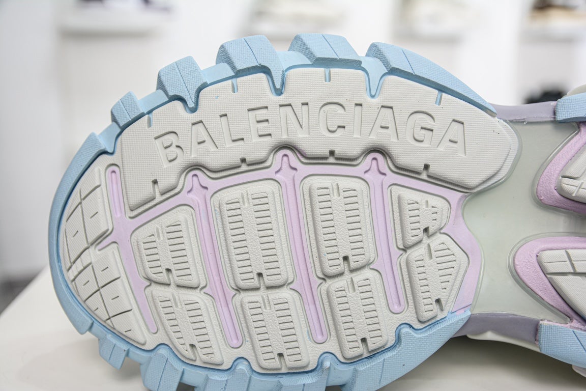 Balenciaga Track Mule in White Light Blue、mysite、Cacoeks