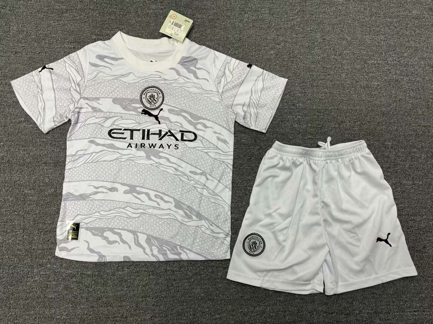 2023/2024 Manchester City Special Edition Grey Football Shirt 1:1 Thai Quality Kids Size:football jersey mysite: unitedjerseyfootball 邓江浪:football