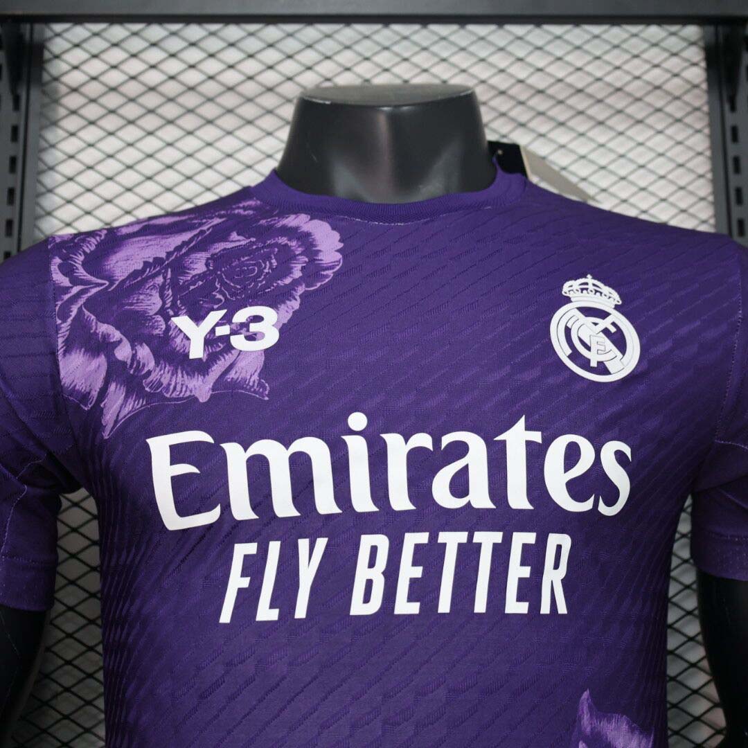 2024/2025 Player Version Real Madrid Y-3 Special Edition Purple Football Shirt 1:1 Thai Quality:football jersey mysite: unitedjerseyfootball 邓江浪:football
