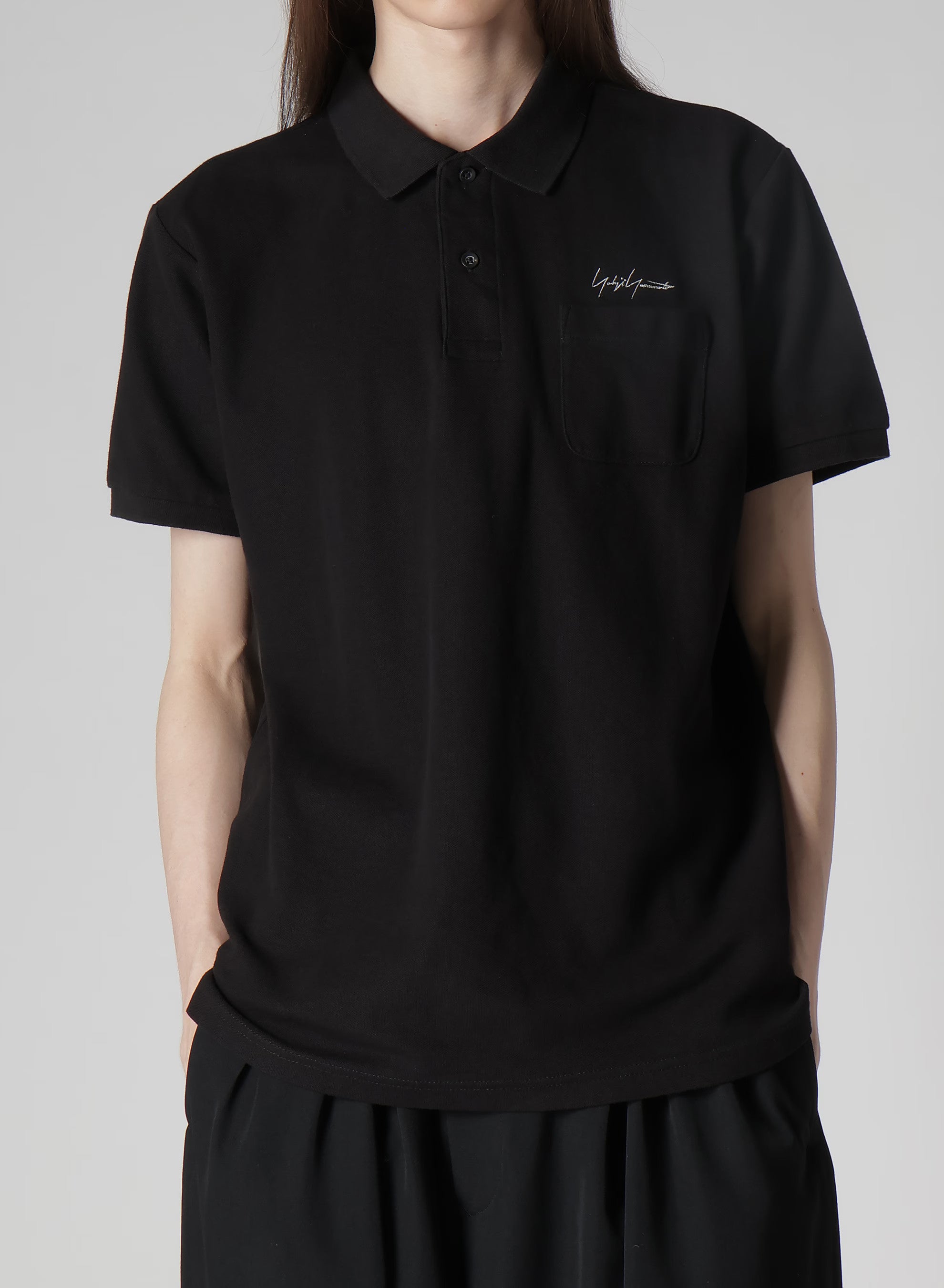 Yohji Yamamoto POUR HOMME 2PIECES PACK SIGNATURE EMBROIDERY POLO SHIRTS  HP-T44-994-1-03 