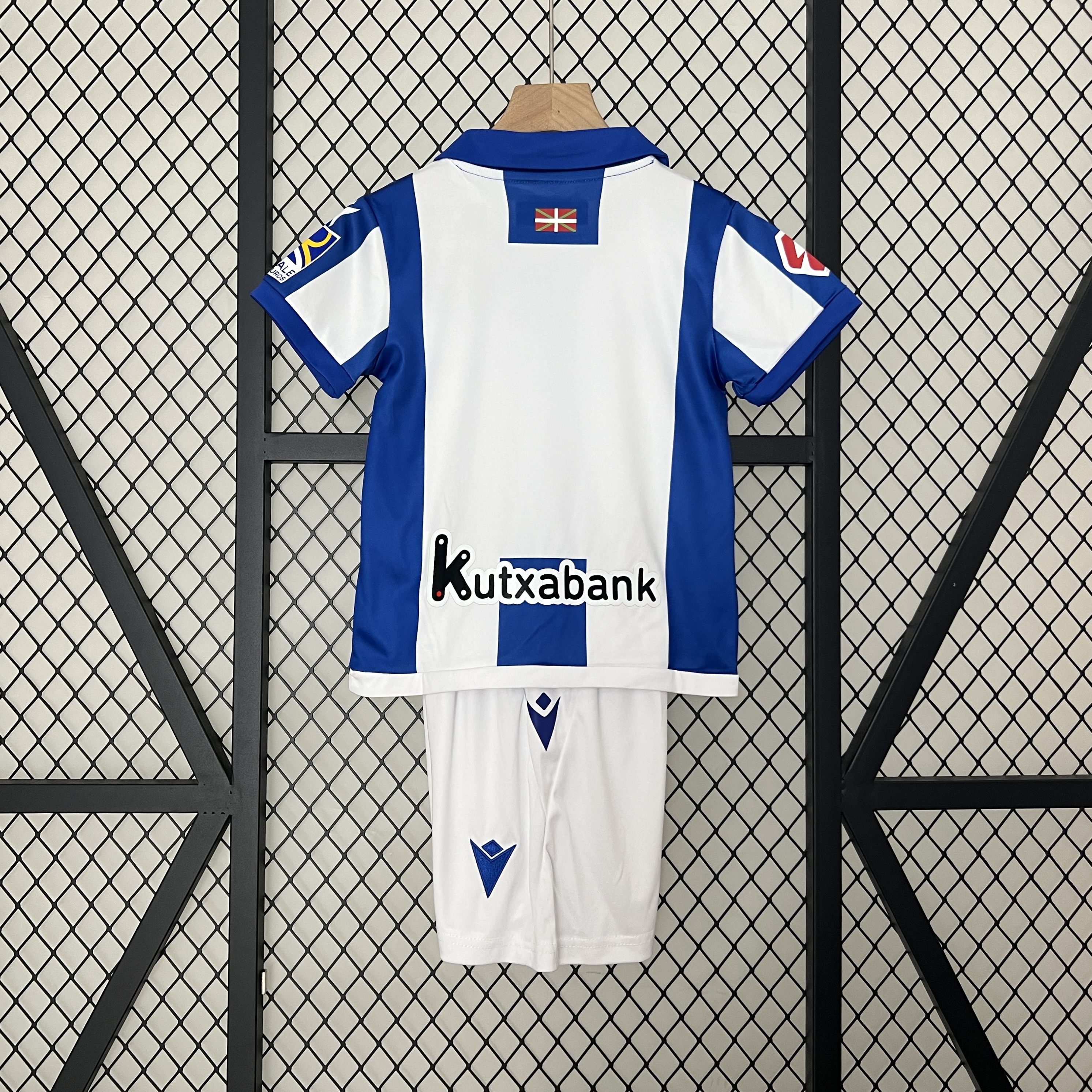 Higojerseys-Real Sociedad 24-25 Home Stadium Kids Kit