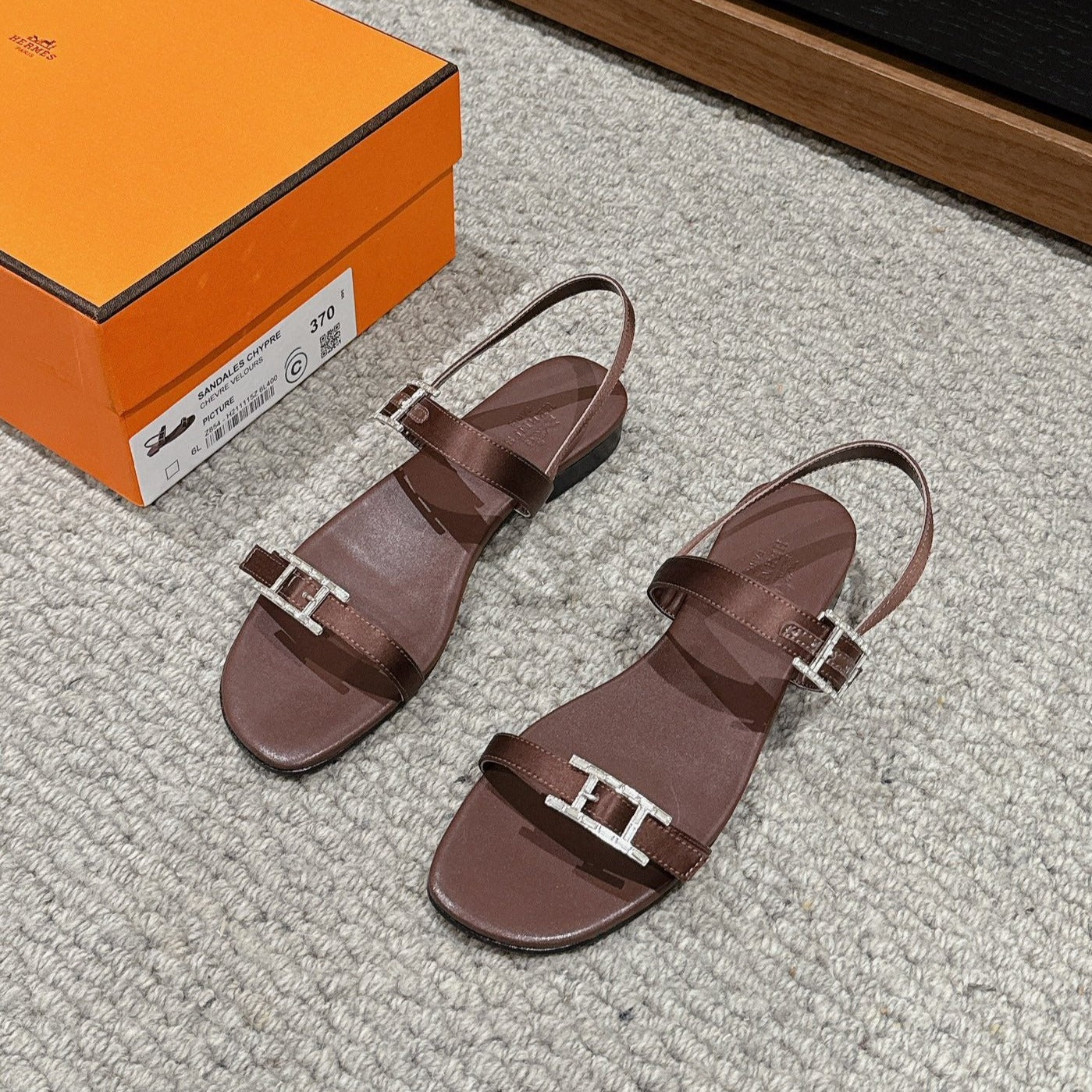 BUCKLE SANDAL CHOCOLATE CALFSKIN、mysite、Cacoeks